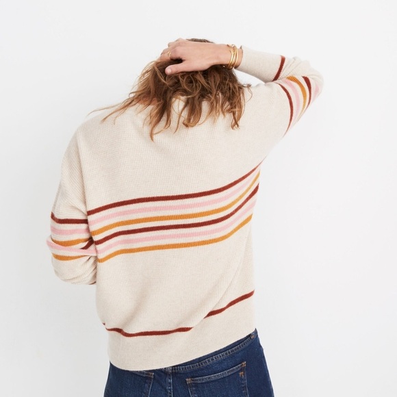 Madewell 100% Cashmere Sweatshirt in Hendry Stripe Sweater - Picture 5 of 7